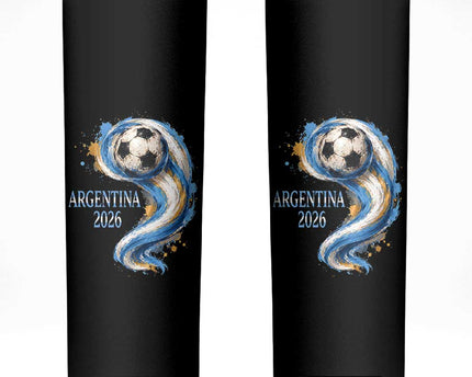 Argentina 2026 Soccer Fan Skinny Tumbler Proud Football Flag Supporter