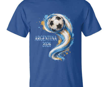 Argentina 2026 Soccer Fan T-Shirt Proud Football Flag Supporter