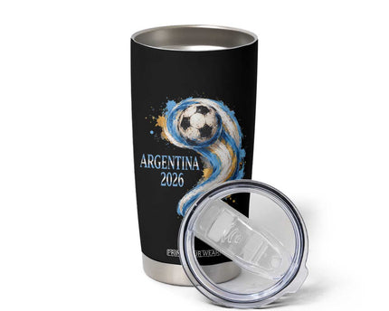 Argentina 2026 Soccer Fan Tumbler Cup Proud Football Flag Supporter