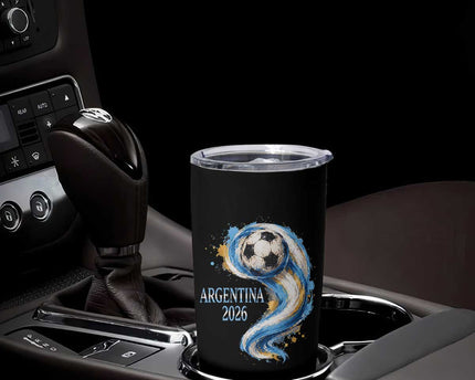 Argentina 2026 Soccer Fan Tumbler Cup Proud Football Flag Supporter
