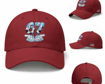 Funny Argentina Six Seven Football Meme Baseball Cap Gen Alpha Soccer Fan