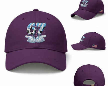 Funny Argentina Six Seven Football Meme Baseball Cap Gen Alpha Soccer Fan