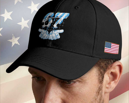 Funny Argentina Six Seven Football Meme Baseball Cap Gen Alpha Soccer Fan