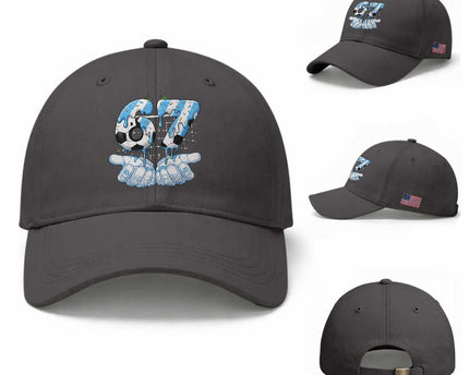 Funny Argentina Six Seven Football Meme Baseball Cap Gen Alpha Soccer Fan