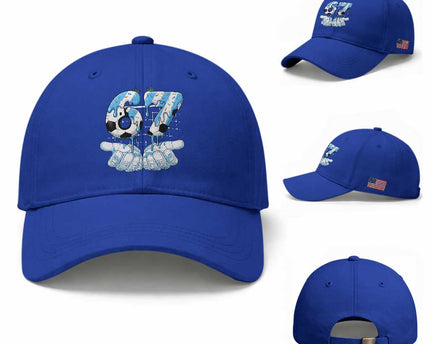 Funny Argentina Six Seven Football Meme Baseball Cap Gen Alpha Soccer Fan