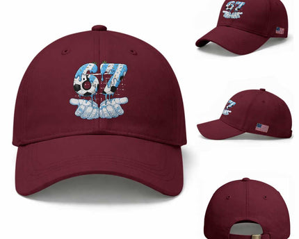 Funny Argentina Six Seven Football Meme Baseball Cap Gen Alpha Soccer Fan
