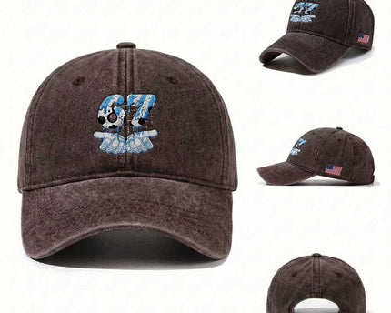Funny Argentina Six Seven Football Meme Washed Cotton Baseball Cap Gen Alpha Soccer Fan