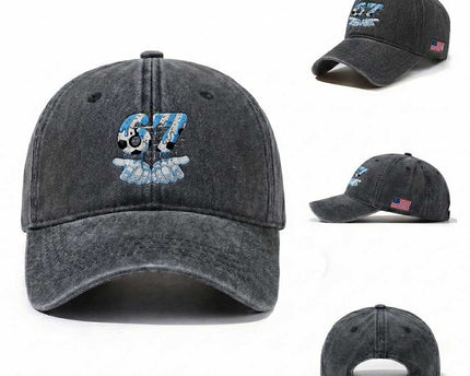Funny Argentina Six Seven Football Meme Washed Cotton Baseball Cap Gen Alpha Soccer Fan