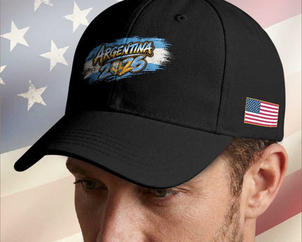 Vintage Argentina Soccer Pride 2026 Graphic Baseball Cap
