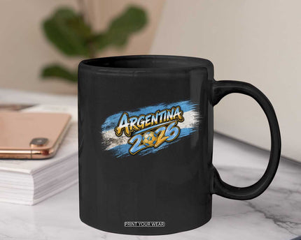 Vintage Argentina Soccer Pride 2026 Graphic Coffee Mug