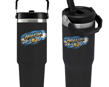Vintage Argentina Soccer Pride 2026 Graphic Flip Straw Tumbler