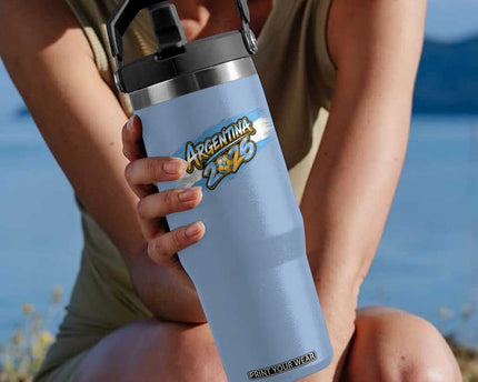 Vintage Argentina Soccer Pride 2026 Graphic Flip Straw Tumbler