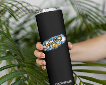 Vintage Argentina Soccer Pride 2026 Graphic Skinny Tumbler