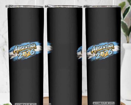 Vintage Argentina Soccer Pride 2026 Graphic Skinny Tumbler