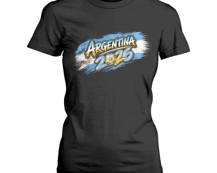 Vintage Argentina Soccer Pride 2026 Graphic T-Shirt For Women