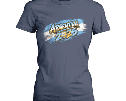 Vintage Argentina Soccer Pride 2026 Graphic T-Shirt For Women