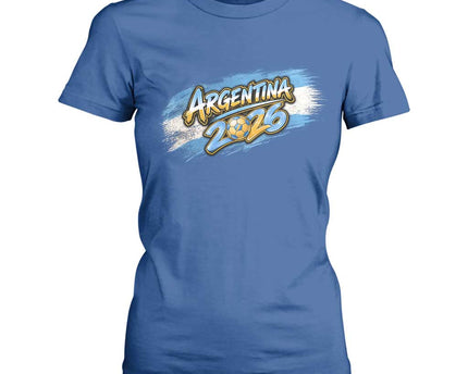 Vintage Argentina Soccer Pride 2026 Graphic T-Shirt For Women
