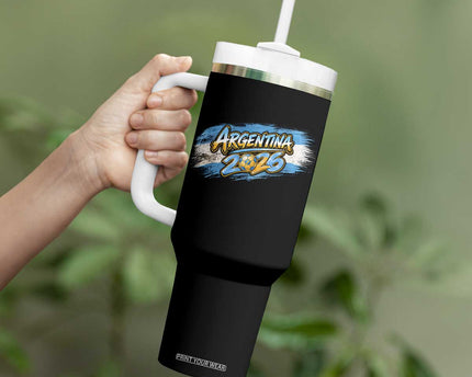 Vintage Argentina Soccer Pride 2026 Graphic Tumbler With Handle