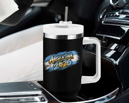 Vintage Argentina Soccer Pride 2026 Graphic Tumbler With Handle