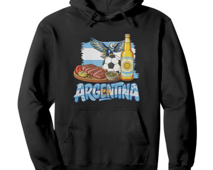 Argentine Pride Soccer And Beer Hoodie Football Fan Graphic
