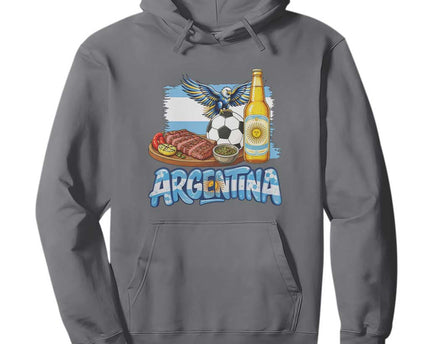 Argentine Pride Soccer And Beer Hoodie Football Fan Graphic