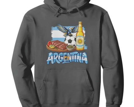 Argentine Pride Soccer And Beer Hoodie Football Fan Graphic