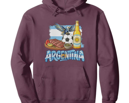 Argentine Pride Soccer And Beer Hoodie Football Fan Graphic