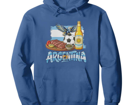 Argentine Pride Soccer And Beer Hoodie Football Fan Graphic