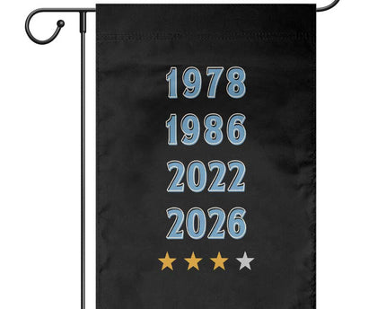 Argentina Flag Pride Soccer Garden Flag 1978 1986 2022 Future Fourth Star