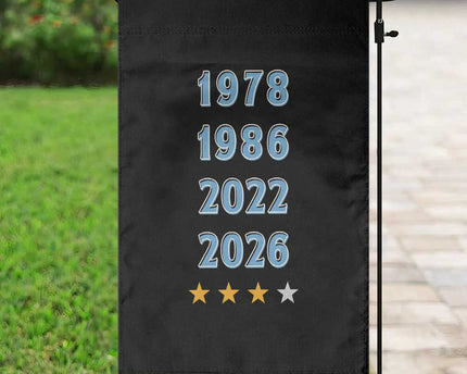 Argentina Flag Pride Soccer Garden Flag 1978 1986 2022 Future Fourth Star