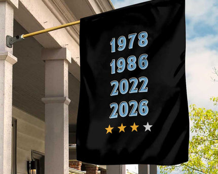 Argentina Flag Pride Soccer Garden Flag 1978 1986 2022 Future Fourth Star
