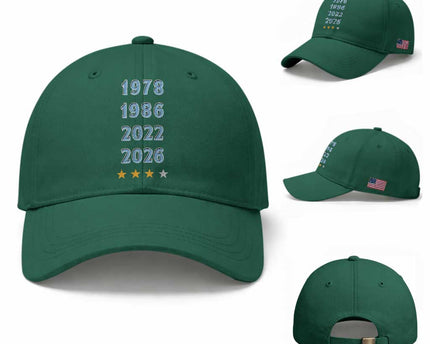 Argentina Flag Pride Soccer Baseball Cap 1978 1986 2022 Future Fourth Star