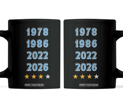 Argentina Flag Pride Soccer Coffee Mug 1978 1986 2022 Future Fourth Star