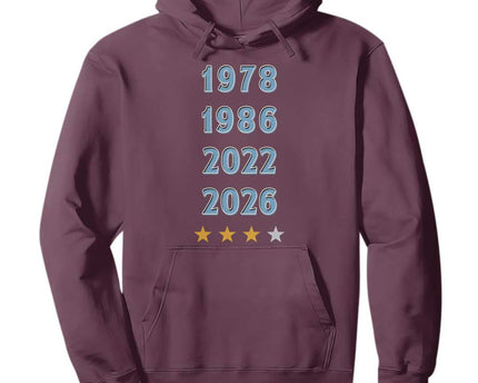 Argentina Flag Pride Soccer Hoodie 1978 1986 2022 Future Fourth Star