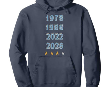 Argentina Flag Pride Soccer Hoodie 1978 1986 2022 Future Fourth Star