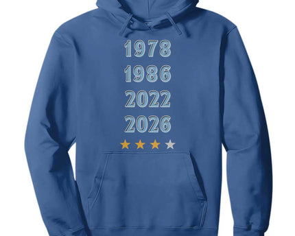 Argentina Flag Pride Soccer Hoodie 1978 1986 2022 Future Fourth Star