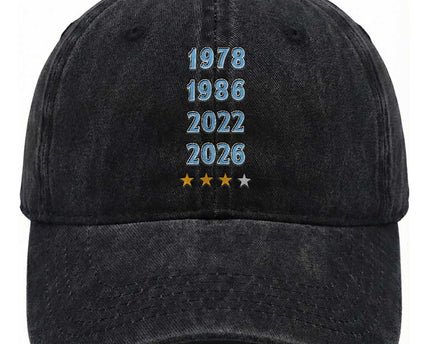 Argentina Flag Pride Soccer Washed Cotton Baseball Cap