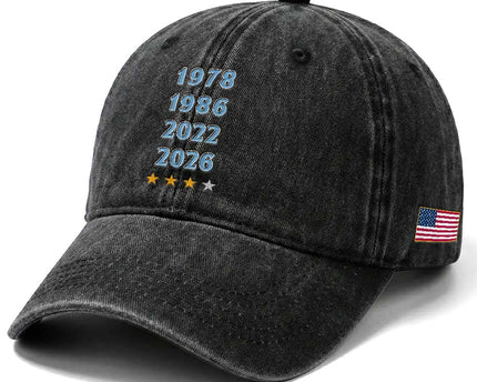 Argentina Flag Pride Soccer Washed Cotton Baseball Cap