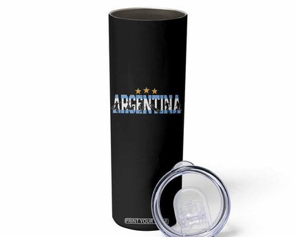 Proud Argentina Futbol Supporter National Pride Gift Skinny Tumbler