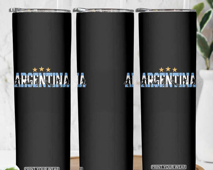 Proud Argentina Futbol Supporter National Pride Gift Skinny Tumbler