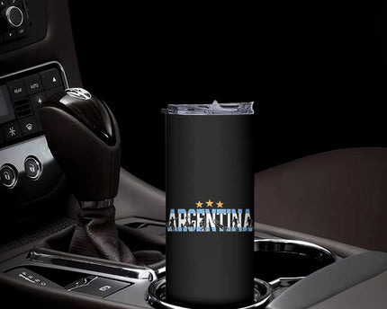 Proud Argentina Futbol Supporter National Pride Gift Skinny Tumbler