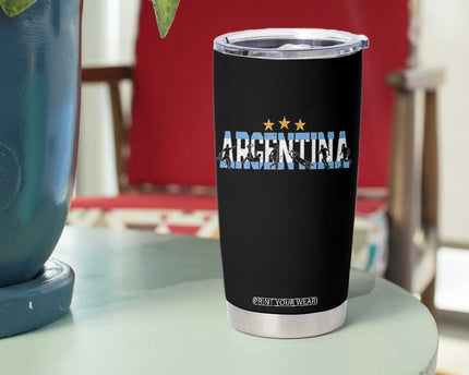 Proud Argentina Futbol Supporter National Pride Gift Tumbler Cup