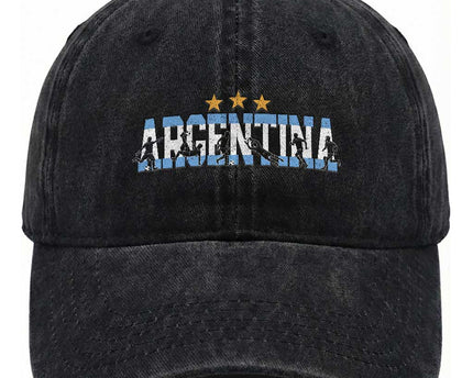 Proud Argentina Futbol Supporter National Pride Gift Washed Cotton Baseball Cap