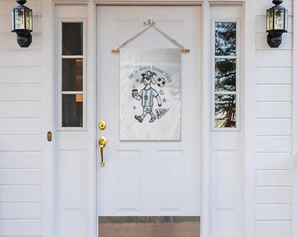 Funny Goat Football Lover Garden Flag Off To Watch Argentina Soccer 2026