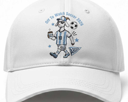 Funny Goat Football Lover Baseball Cap Off To Watch Argentina Soccer 2026