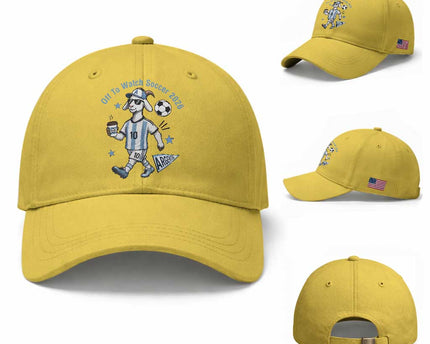 Funny Goat Football Lover Baseball Cap Off To Watch Argentina Soccer 2026
