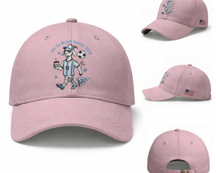 Funny Goat Football Lover Baseball Cap Off To Watch Argentina Soccer 2026