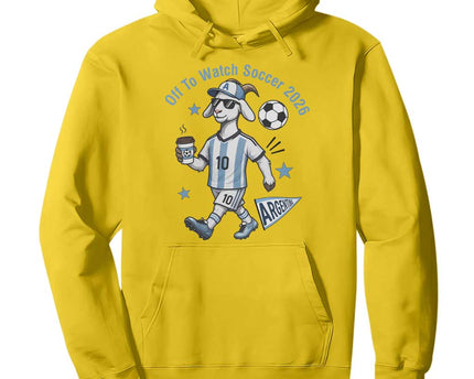 Funny Goat Football Lover Hoodie Off To Watch Argentina Soccer 2026