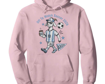 Funny Goat Football Lover Hoodie Off To Watch Argentina Soccer 2026