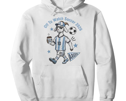 Funny Goat Football Lover Hoodie Off To Watch Argentina Soccer 2026